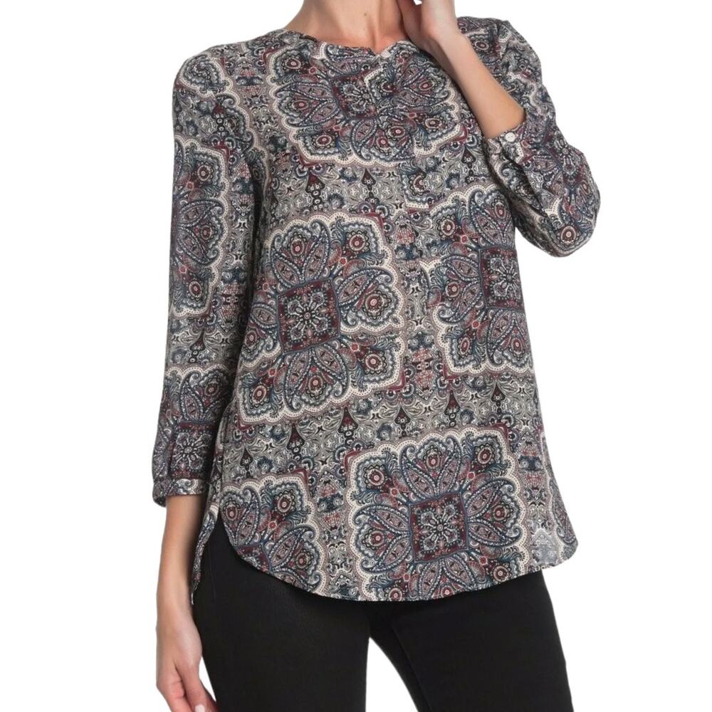 NYDJ 3/4 Sleeve Blouse Button Front
